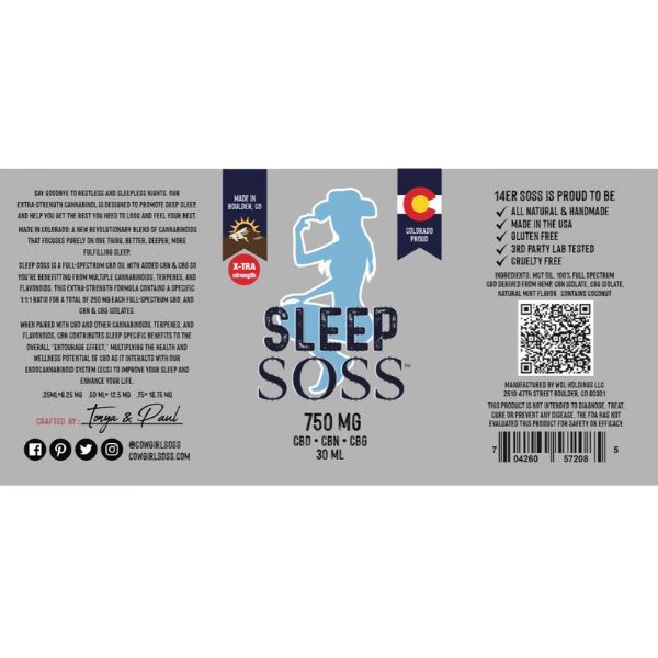 Sleep Soss™ 750mg Full Spectrum CBD CBG CBN
